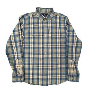 Vineyard Vines Men's Slim Fit Plaid Whale Shirt XL Casual Preppy‎